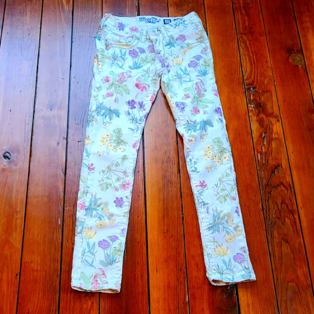 Miss Me floral ankle skinny jeans